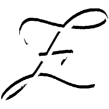 Logo der Seite. Buchstabe Z und i, in Schwarz und Weiß in Kursiv